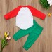 【12M-5Y】Boys Christmas Letter Print Long Sleeve Sweatshirt And Pants Set