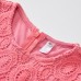 Sweet Pink Lace Short Sleeve Mom Girl Matching Dress - 13130