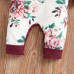 【0M-7Y】Girls Sweet Floral Print Red Dress And Romper ( Sold Separately ) - 33266