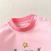 【9M-5Y】Girls Cartoon Print Cotton Long Sleeve Tee And Pants Pajamas Set