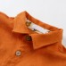 Casual Orange Corduroy Floral Long-sleeved Family Matching Outfits - 2122