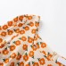 Casual Orange Corduroy Floral Long-sleeved Family Matching Outfits - 2122