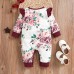 【0M-7Y】Girls Sweet Floral Print Red Dress And Romper ( Sold Separately ) - 33266