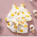 【0M-6Y】2-piece Girls Cute Cartoon Duck Top and Shorts Set - 3453