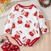 【0M-18M】Unisex Baby Cute Christmas Print Long Sleeve Romper