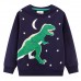 【18M-7Y】Boys Casual Dinosaur Print Luminous Pattern Sweatshirt