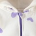 【0M-18M】Baby Girl Cute Duck And Heart Shape Print And Bow Hooded Romper