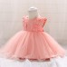 【6M-24M】Girls Pleated Jacquard Princess Dress