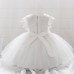 【6M-24M】Girls Pleated Jacquard Princess Dress