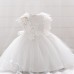 【6M-24M】Girls Pleated Jacquard Princess Dress