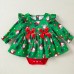 【3M-24M】Baby Girl Christmas Print Long Sleeve Romper