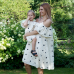 Sweet Polka Dot Off The Shoulder Mom Girl Matching Dress - 1330